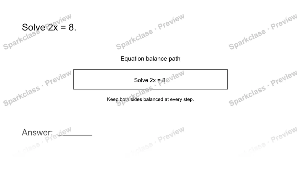 Solve a one-step equation — page 1