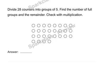 Divide with a remainder — Grade 4 problem preview