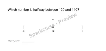 Find the midpoint — Grade 3 problem preview