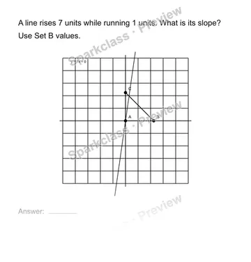 Interpret slope geometrically — Grade 8 problem preview