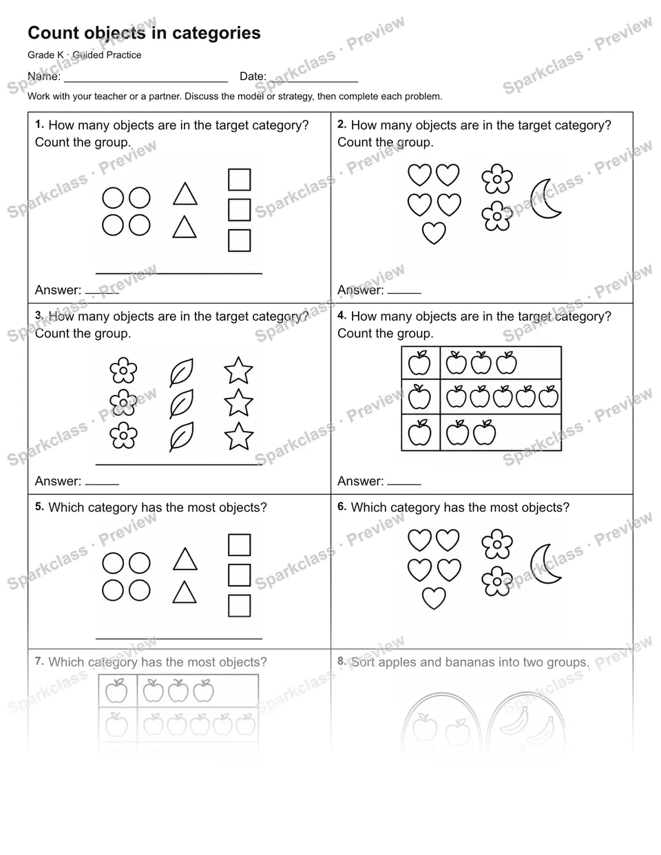 Count objects in categories — Guided Practice — page 1