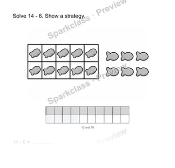 Subtract with a strategy — Grade 2 problem preview