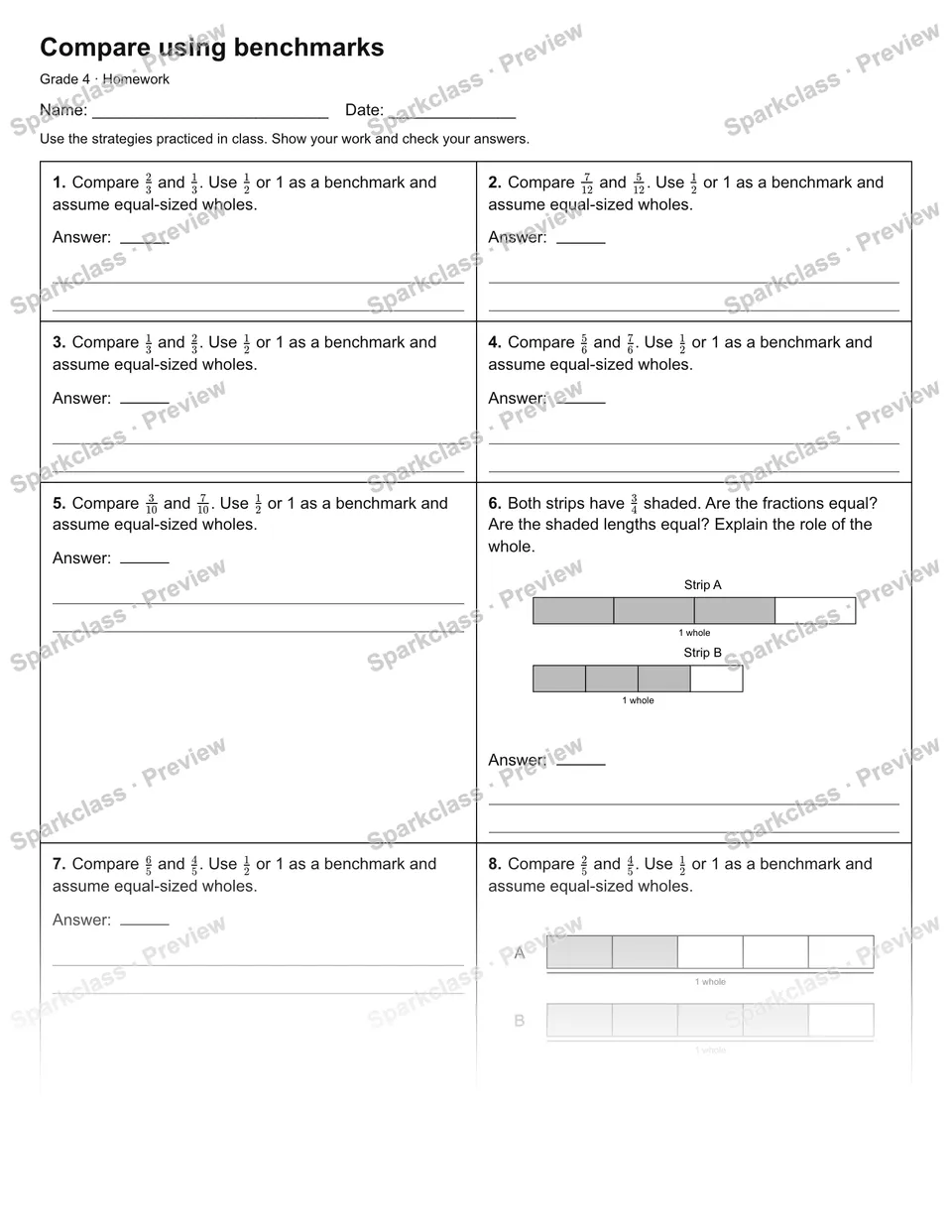 Compare using benchmarks — Homework — page 1