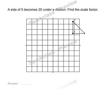 Find a scale factor — Grade 8 problem preview