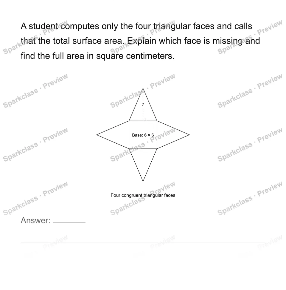 Use triangle-and-rectangle nets for surface area — page 1
