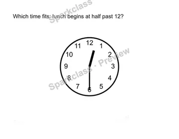 Match time and event — Grade 1 problem preview