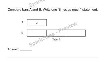 Connect a diagram to words — Grade 4 problem preview