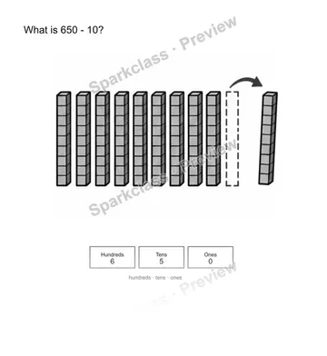 Subtract 10 — Grade 2 problem preview