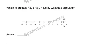Compare real numbers — Grade 8 problem preview