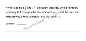 Add mixed numbers — Grade 4 problem preview
