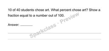 Percent as a rate per hundred — Grade 6 problem preview