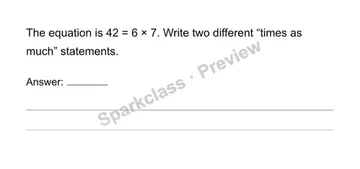 Write two comparisons — Grade 4 problem preview