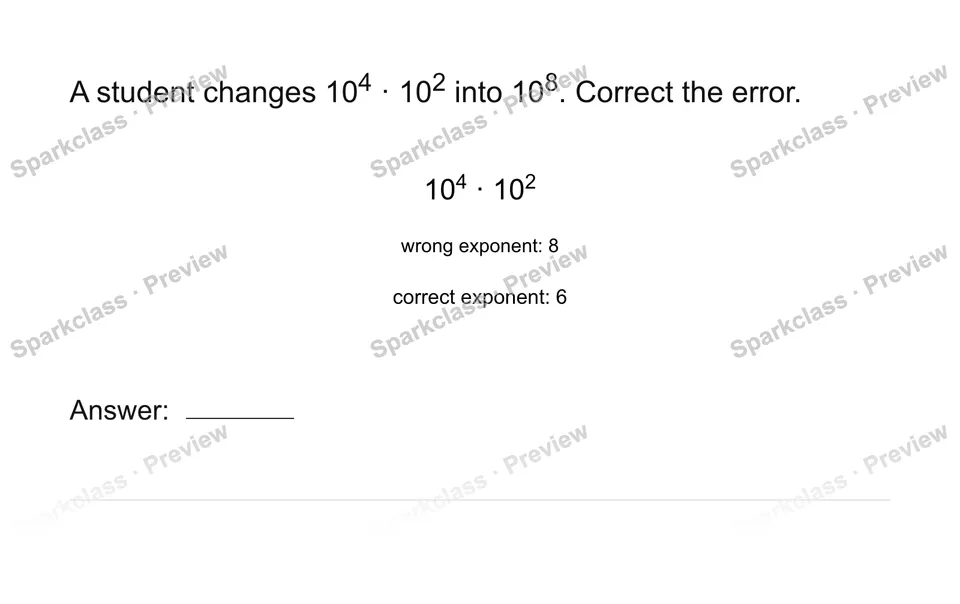 Correct an exponent rule error — page 1