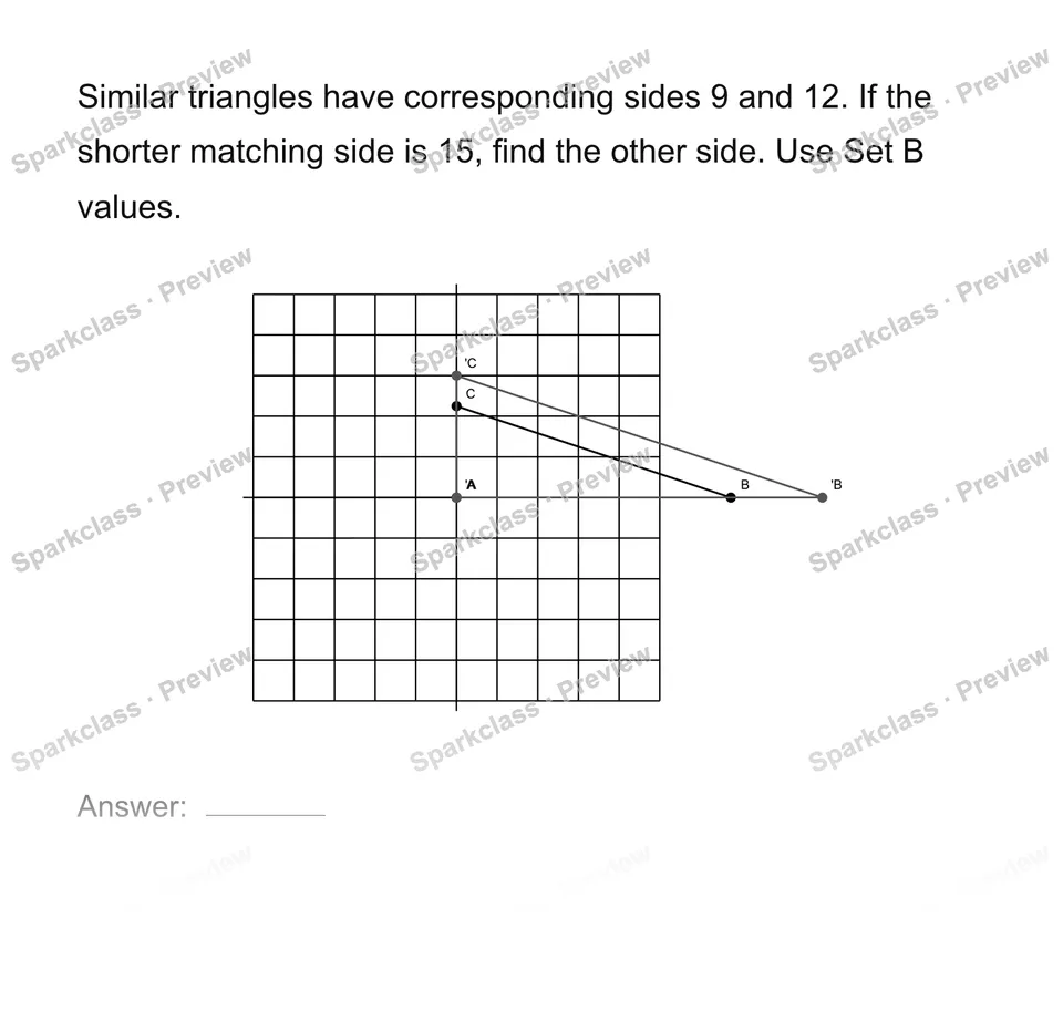 Find a missing side in similar figures — page 1