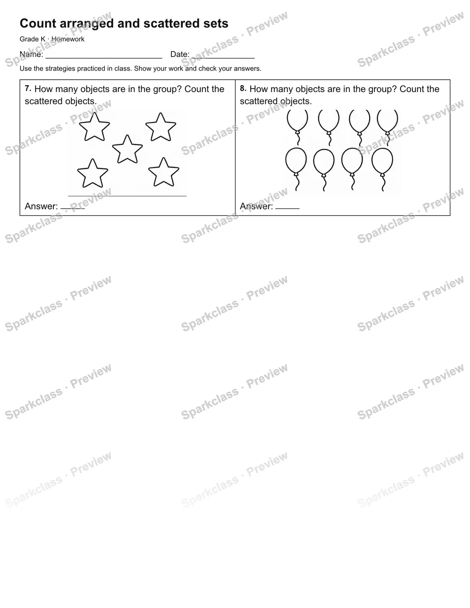 Count arranged and scattered sets — Homework — page 2