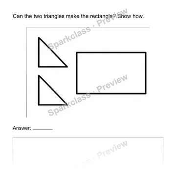 Compose simple shapes — Kindergarten problem preview