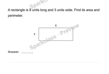 Use rectangle area and perimeter — Grade 4 problem preview