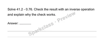 Compute with multi-digit decimals — Grade 6 problem preview