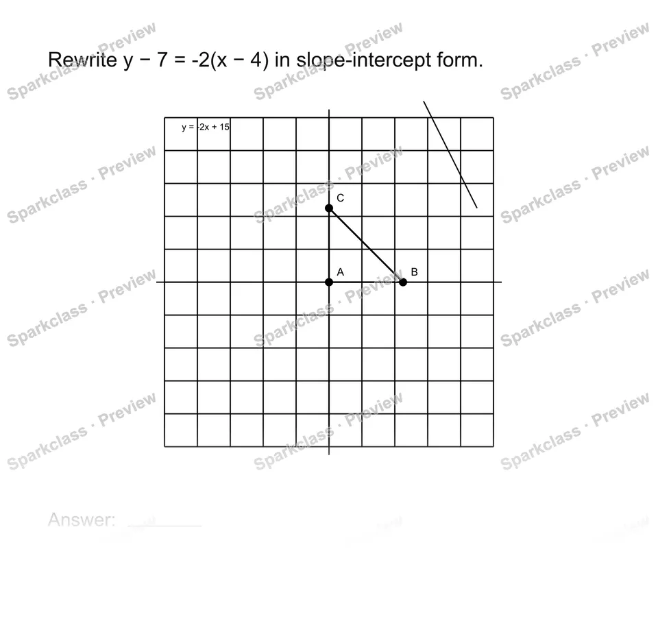 Rewrite point-slope form — page 1