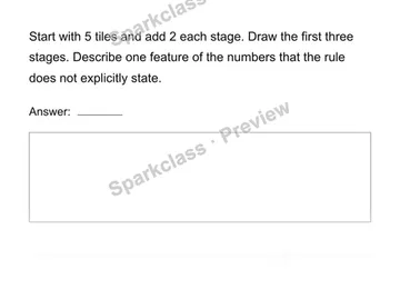 Make a pattern from a rule — Grade 4 problem preview