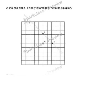 Write an equation from a graph — Grade 8 problem preview
