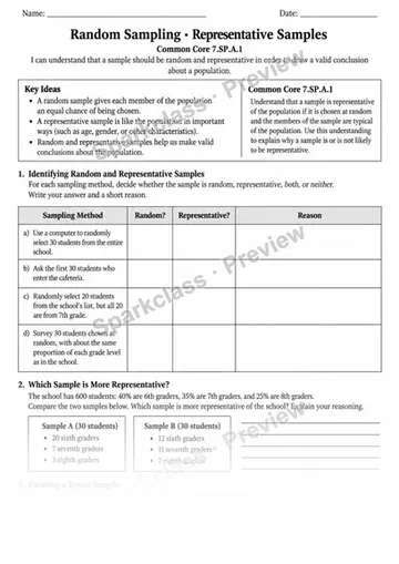 7.SP.A.1 · Random Sampling · Variant 2 — Grade 7 worksheet preview