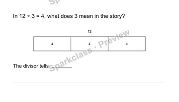 Explain the divisor — Grade 3 problem preview