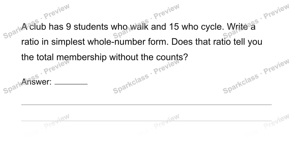 Describe and interpret ratios — page 1