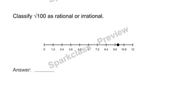 Classify rational and irrational numbers — Grade 8 problem preview