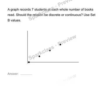 Distinguish discrete and continuous data — Grade 8 problem preview