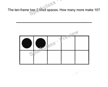 Find the missing part to make 10 — Kindergarten problem preview