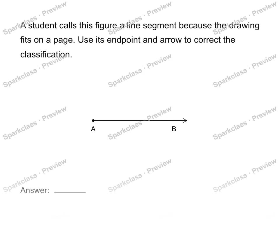 Identify lines, rays, segments and angles — page 1