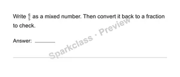 Rename fractions greater than one — Grade 4 problem preview