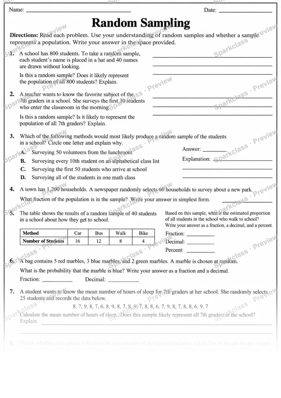 7.SP.A.1 · Understand statistics and random sampling — page 1