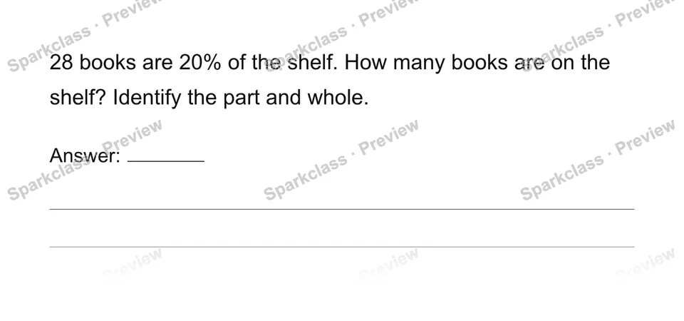 Find the whole from a percent — page 1