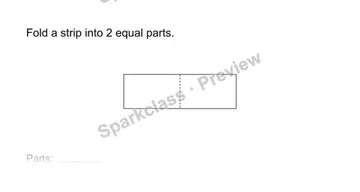 Reteach halves — Grade 1 problem preview