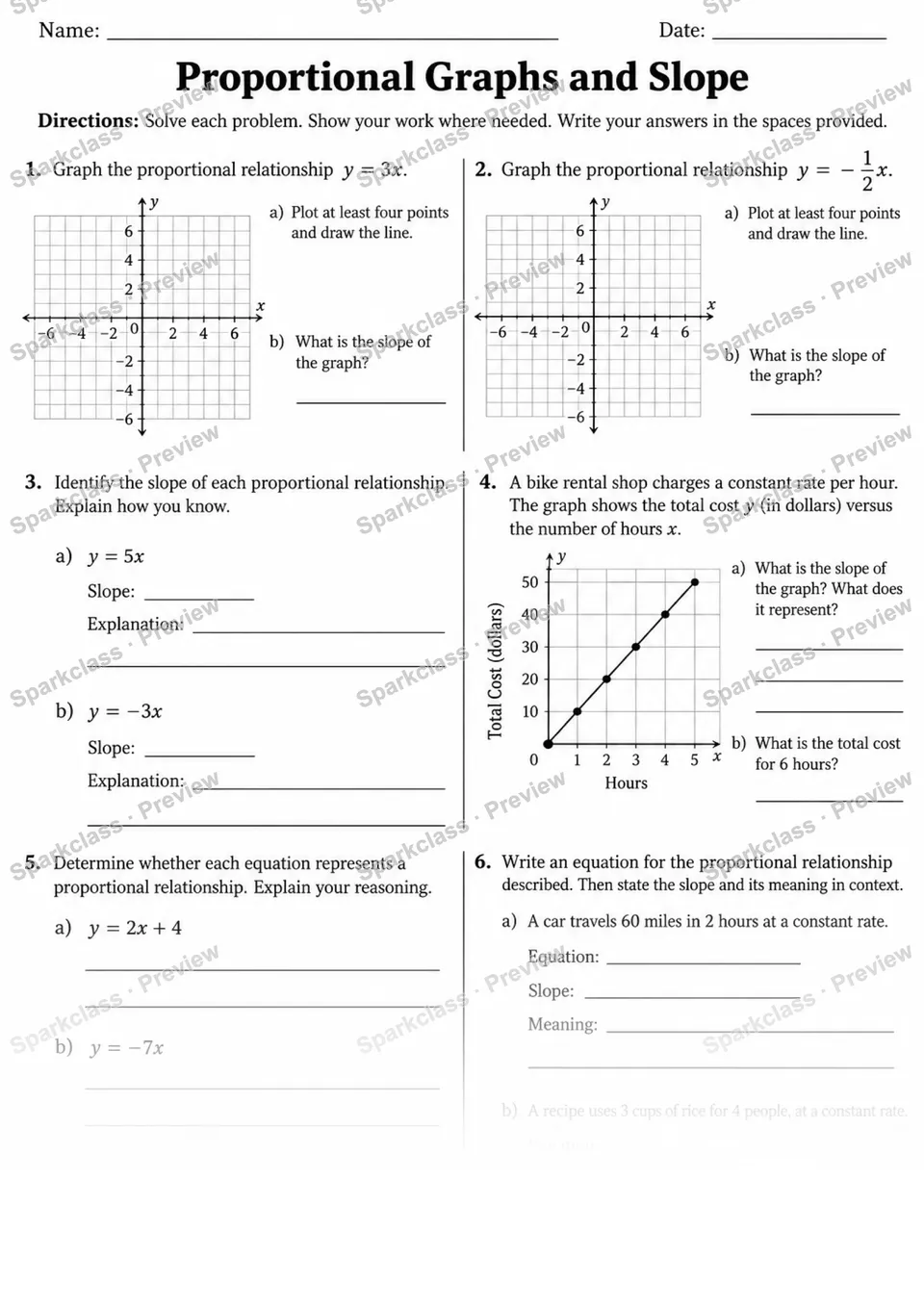 8.EE.B.5 · Graph proportional relationships, interpret slope — page 1