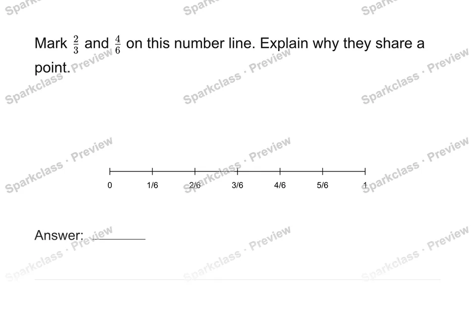 Locate equivalent fractions — page 1