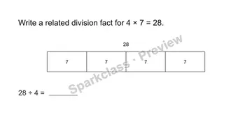 Fact family — Grade 3 problem preview