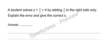 Solve additive one-step equations — Grade 6 problem preview