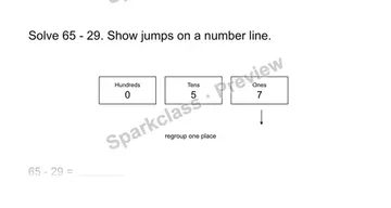 Use a number line — Grade 2 problem preview