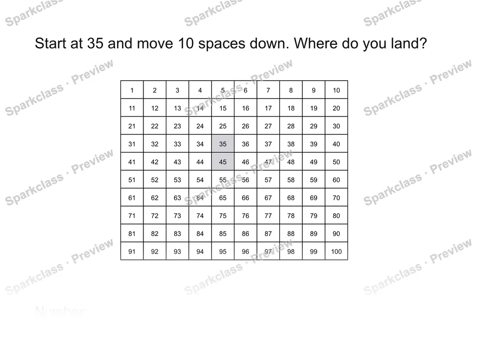 Use a hundred chart — page 1