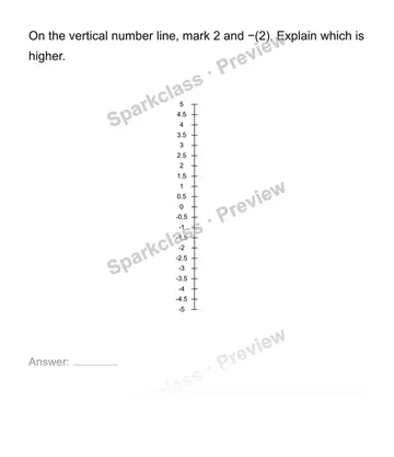 Locate opposites on horizontal and vertical axes — Grade 6 problem preview