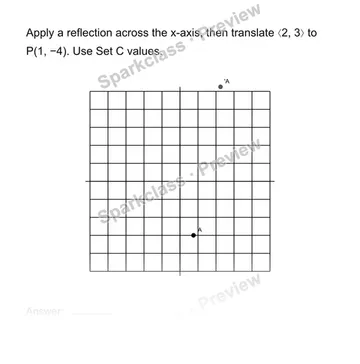 Compose transformations — Grade 8 problem preview
