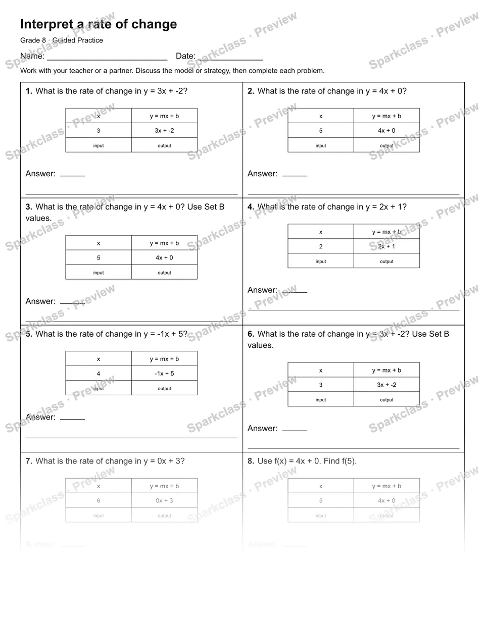 Interpret a rate of change — Guided Practice — page 1