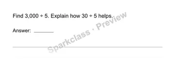 Divide using place value and compatible numbers — Grade 4 problem preview