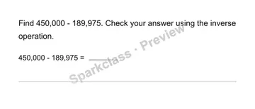 Subtract whole numbers — Grade 4 problem preview