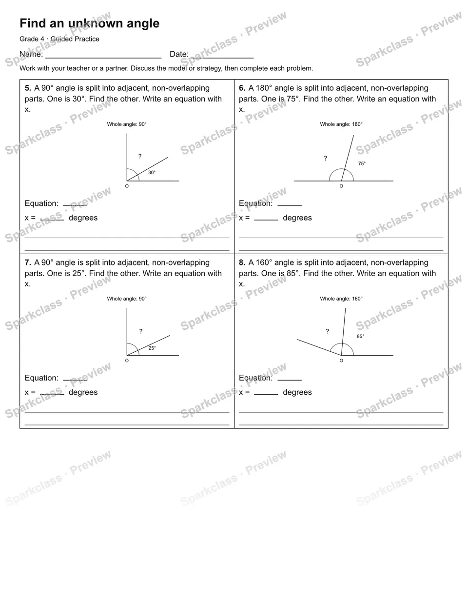 Find an unknown angle — Guided Practice — page 2