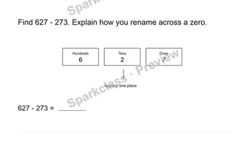 Rename across zero — Grade 2 problem preview