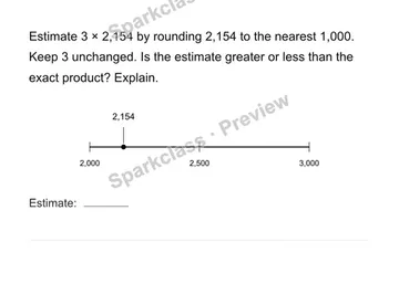 Estimate a product — Grade 4 problem preview